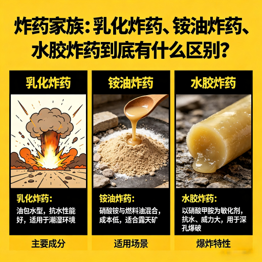 繁昌炸药家族：乳化炸药、铵油炸药、水胶炸药到底有什么区别？